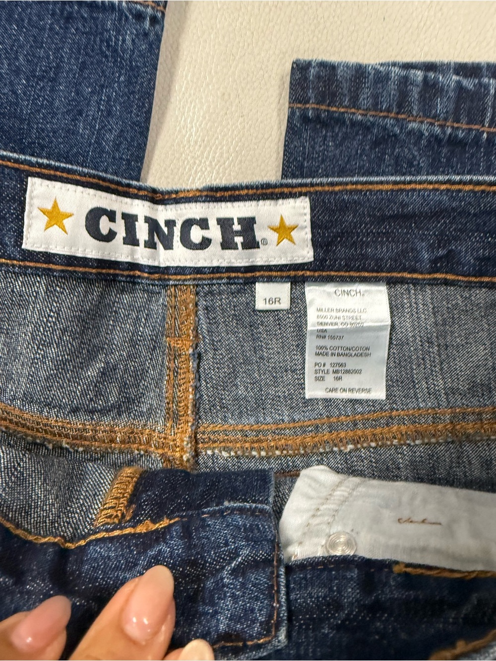 Cinch Big Boys (16) Straight Jeans in Dark Blue Denim - Picture 4 of 4